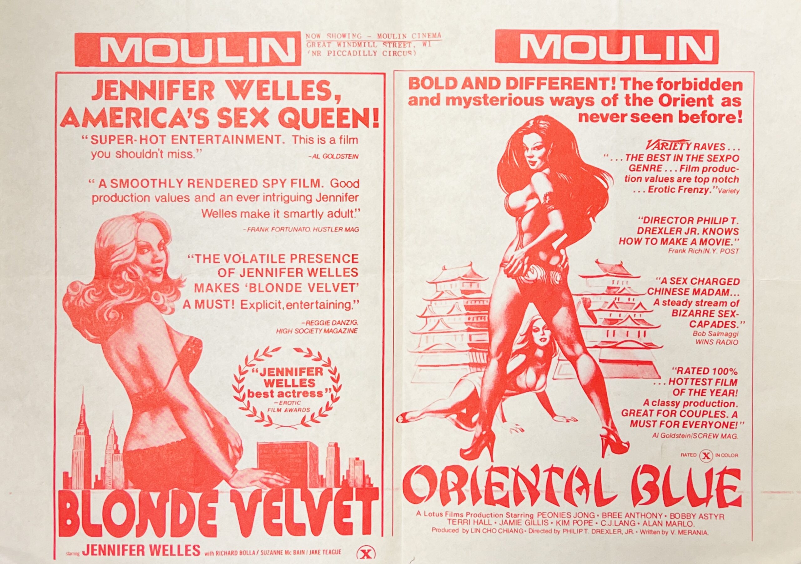 BLONDE VELVET/ORIENTAL BLUE. 1976. - Unoriginal Sins