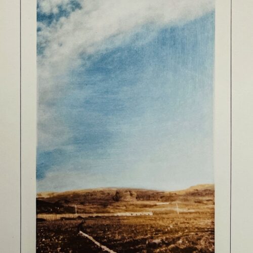 LANDSCHIFT I. 1971. ONE OF 100 SIGNED  DATED EXAMPLES. IN BEAUTIFUL GLASS & WALNUT FRAME.