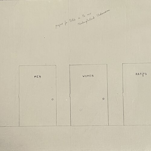 PROJECT FOR TOILETS IN THE NEW MONCHENGLADBACH STADTMUSEUM, 1969.