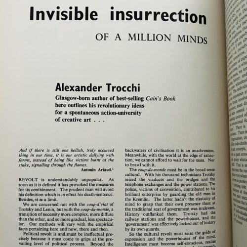 INVISIBLE INSURRECTION OF A MILLION MINDS. 1963. SECOND PUBLICATION OF THIS HIGHLY SIGNIFICANT ARTICLE.