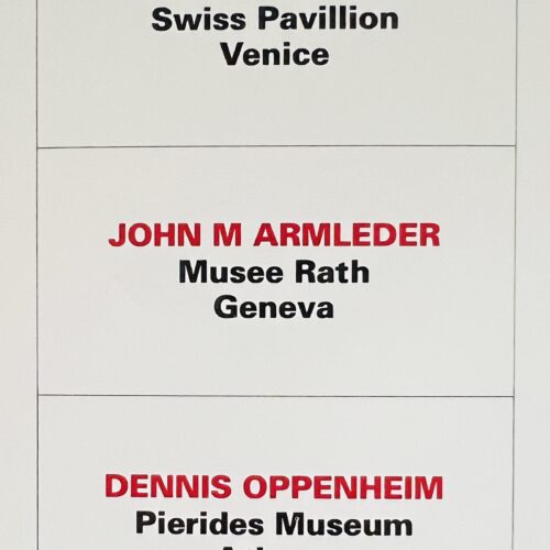 BASEL ART FAIR. MOSSET ARMLEDER OPPENHEIM. 1990.