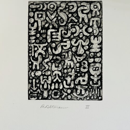 UNTITLED. 1964. FROM LES CHAMPS DE FORCE DE LA PEINTURE LETTRISTE. SIGNED & NUMBERED.