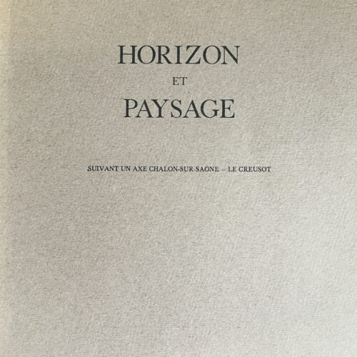 HORIZON ET PAYSAGE. 1976.