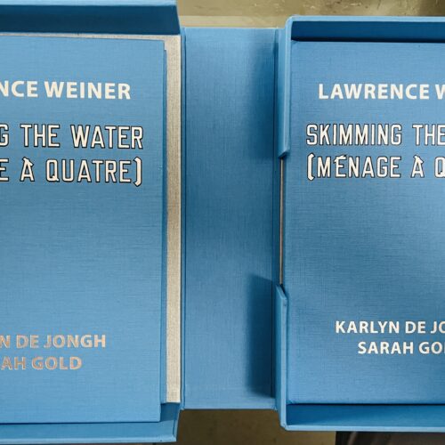 SKIMMING THE WATER (MENAGE A QUATRE). 2010. ONE OF ONLY 150 COPIES.