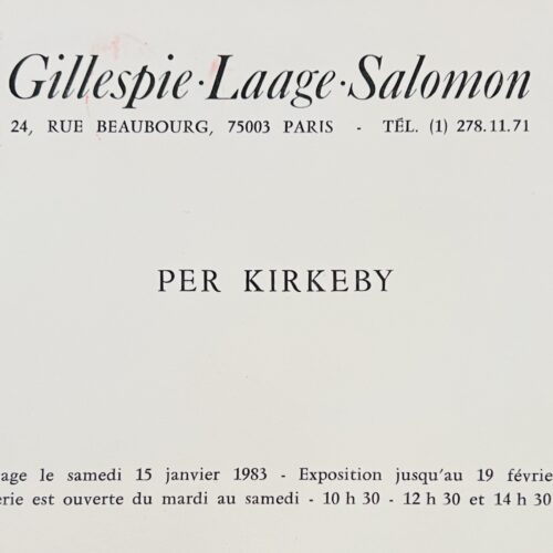 PER KIRKEBY.  1983.