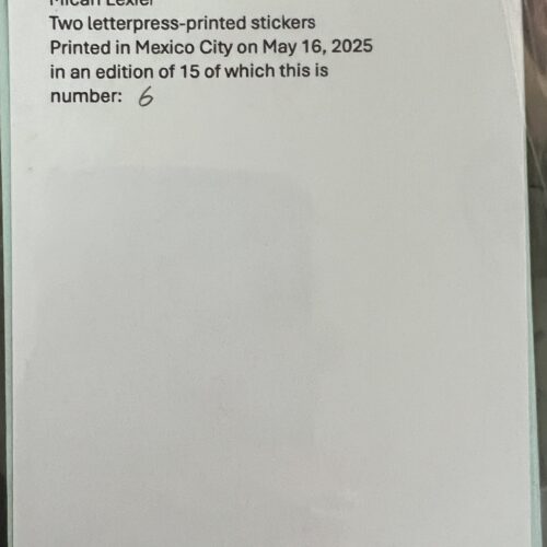 1, 2. 2025. ONE OF ONLY 15 SIGNED & NUMBERED.