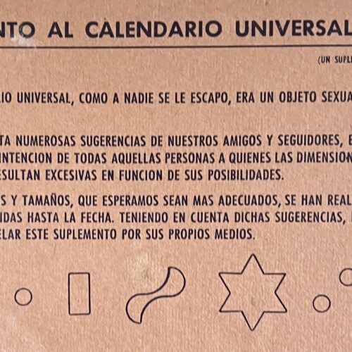 SUPLEMENTO AL CALENDARIO UNIVERSAL. 1968.