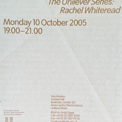 THE UNILEVER SERIES: RACHEL WHITEREAD. 2006.